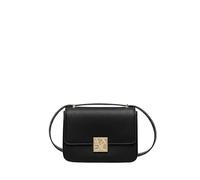 Armani Exchange Amy, Sustainable, Gold Logo Plate, Borsa a Tracolla Donna, Nero, Taglia Unica