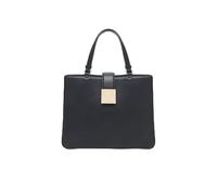 Armani Exchange Amy, Sustainable, Gold Logo Plate, Borsa Tote M Donna, Nero, Taglia Unica
