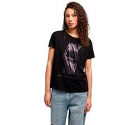 Armani Exchange Arte Sella, Macro Foil Logo T-Shirt, Nero, M Donna