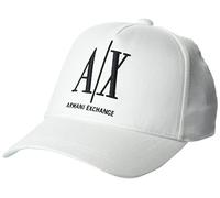 Armani Exchange AX - Berretto da Baseball da Donna, con Logo, Taglia Unica, Colore: Bianco/Nero