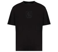 Armani Exchange AX Logo with Square Outline Regular Fit Tee T-Shirt, Nero, XXL Uomo