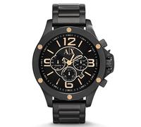 Armani Exchange AX1513 Men's Chronograph Watch - Black Stainless Steel Bracelet, Black Dial