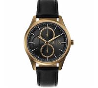 Armani Exchange AX1869 Men's Watch - Black Leather Strap, Black Dial