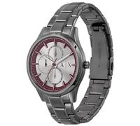 Armani Exchange Orologio da Uomo, Movimento Multifunzione, Acciaio Inossidabile, con Cassa da 42 mm e Cinturino in Pelle o Acciaio, Grigio