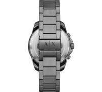 Armani Exchange Orologio da uomo nero, movimento cronografo al quarzo e cassa da 44 mm con cinturino in acciaio, Grigio e nero