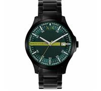 Armani Exchange AX2450 Men's Watch - Black Stainless Steel Bracelet, Green Dial