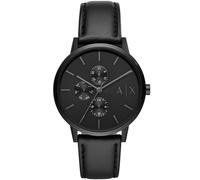 Armani Exchange AX2719 Men's Chronograph Watch - Black Leather Strap, Black Dial