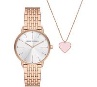 Armani Exchange AX7145SET Women's Rose Gold Watch & Necklace Gift Set