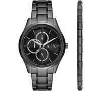 Armani Exchange AX7154SET Men's Black Stainless Steel Watch & Bracelet Gift Set