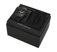 Armani Exchange Orologio Analogico al Quarzo Uomo con Cinturino in Silicone AX7165SET