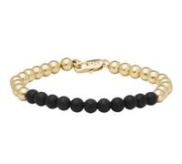 Armani Exchange Bracciale da uomo, Bracciale con perline in ottone, L: 210 mm, W: 6 mm, Argento (Silver), Tono argento, lunghezza 190MM+20MM, larghezza: 6MM