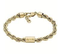 Armani Exchange AXG0124710 - Men’s Gold-Tone Twisted Chain Bracelet with A|X Logo