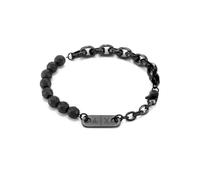 Armani Exchange AXG0151060 - Bracciale da uomo classico in acciaio inossidabile Eine Grösse, senza gemma, Eine Grösse, Acciaio inossidabile, Nessuna pietra preziosa, Nero e acciaio, 9Lx9Wx4.5cm