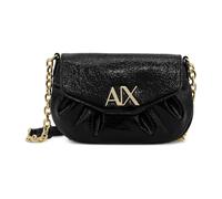 Armani Exchange, ,Bags ,Donna ,Nero ,ONE SIZE Borsa a tracolla effetto logo craquelé