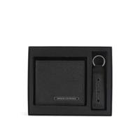 Armani Exchange Barcelona Gift Set Portafoglio nero, pelle di vacchetta grana, uomo