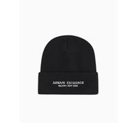 ARMANI EXCHANGE Cappelli Uomo Nero Berretto di lana Berretto di lana con ricamo