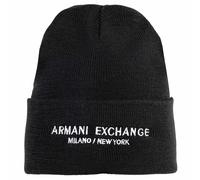 ARMANI EXCHANGE Cappelli Uomo Nero Berretto di lana Berretto di lana con ricamo