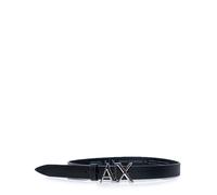 Armani Exchange Black Leather Belt - 75 cm / 29,5 Inches
