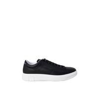 Armani Exchange Black Leather Low Top Sneakers - EU45/US12