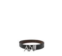 Armani Exchange Black Leather Regular Belt - 100 cm / 40 Inches