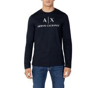 Armani Exchange Blue Cotton Long Sleeve - IT54 | XXL