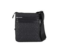 Armani Exchange Double Pocket Embossed Monogram Texture, Crossbody Uomo, Nero, Taglia Unica