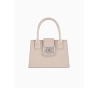 Armani Exchange Borsa a mano beige da donna con placca logo UNI