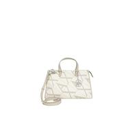 Armani Exchange Borsa a mano panna e beige da donna caratterizzata da un maxi logo all-over UNI