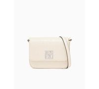 Armani Exchange Borsa a tracolla beige da donna con logo lettering allover UNI