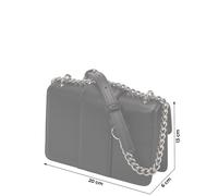 ARMANI EXCHANGE Borsa a tracolla 'JODIE' nero / argento, Taglia One Size