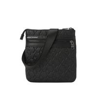 Armani Exchange Double Pocket Embossed Monogram Texture, Crossbody Uomo, Nero, Taglia Unica