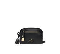 Armani Exchange Borsa a tracolla nera da donna con logo e lucchetto UNI