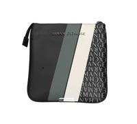 Armani Exchange Borsello nero da uomo con motivo color block e logo UNI