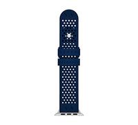 Armani Exchange Bracciale compatibile con Apple Watch, 42/44/45 mm - 22 mm Silicone blu, AXS8012