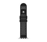 Armani Exchange Bracciale compatibile con Apple Watch, 42/44/45 mm - 22 mm Silicone nero, AXS8010