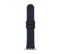 Armani Exchange Bracciale compatibile con Apple Watch, 42/44/45 mm - 22 mm Silicone nero, AXT8002