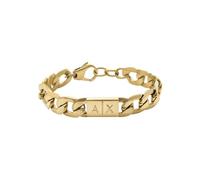 Armani Exchange Bracciale da uomo in acciaio inossidabile con chiusura a moschettone