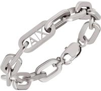 Armani Exchange Bracciale a catena in acciaio inossidabile Uomo, Grigio (Grey)