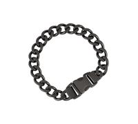 Armani Exchange Bracciale da uomo con logo nero, AXG0156001, Eine Grösse, Acciaio inossidabile, Nessuna pietra preziosa, Nero opaco, 9Lx9Wx4.5cm