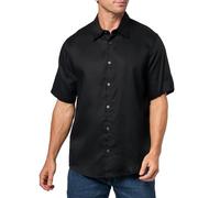 Armani Exchange Camicia a Manica Corta Nera da Uomo L