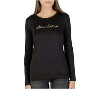 Armani Exchange - Magliette a Manica Lunga in Cotone Nera - - Tops - Donna - Nero - M