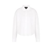Armani Exchange Camicia Icon Project Sostenibile con ricamo logo piccolo Bianco ottico M donna