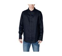 Armani Exchange - Camicia Casual in Lino - - Shirts - Uomo - Blu - 2XL