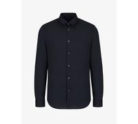 Armani Exchange Slim Fit Stretch Button Down Maglietta, Blu Navy, S Uomo