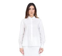 ARMANI EXCHANGE Camicia da Donna Bianca Slim Fit in Popeline di Cotone L