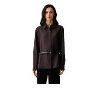 Armani Exchange - Camicia in Crepe con Cintura - - Blouses & Shirts - Donna - Marrone - XS