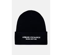 ARMANI EXCHANGE Cappelli Uomo Nero Berretto di lana Berretto di lana con ricamo