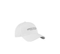 Armani Exchange Cappello da Baseball da Uomo con Logo Milano/New York, Bianco, Taglia Unica