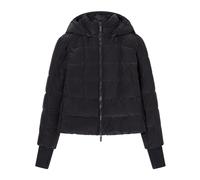 Armani Exchange - Cappotto Nero in Nylon Arricciato con Cappuccio - - Jackets - Donna - Nero - M