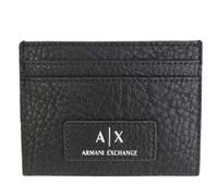 Armani Exchange Card Holder, Faux Leather Texture, Passport Case Accessory da Viaggio da Uomo, Nero, Taglia Unica